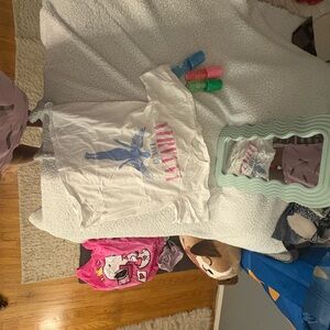 Target White and Blue Graphic Tee